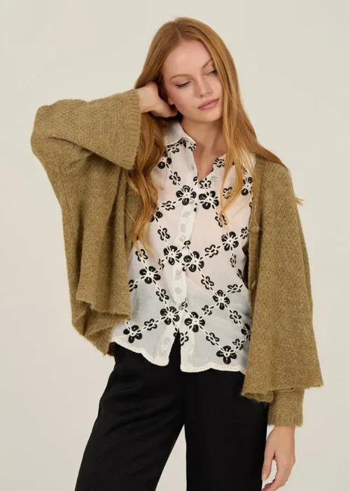 Chaqueta Kimono punto